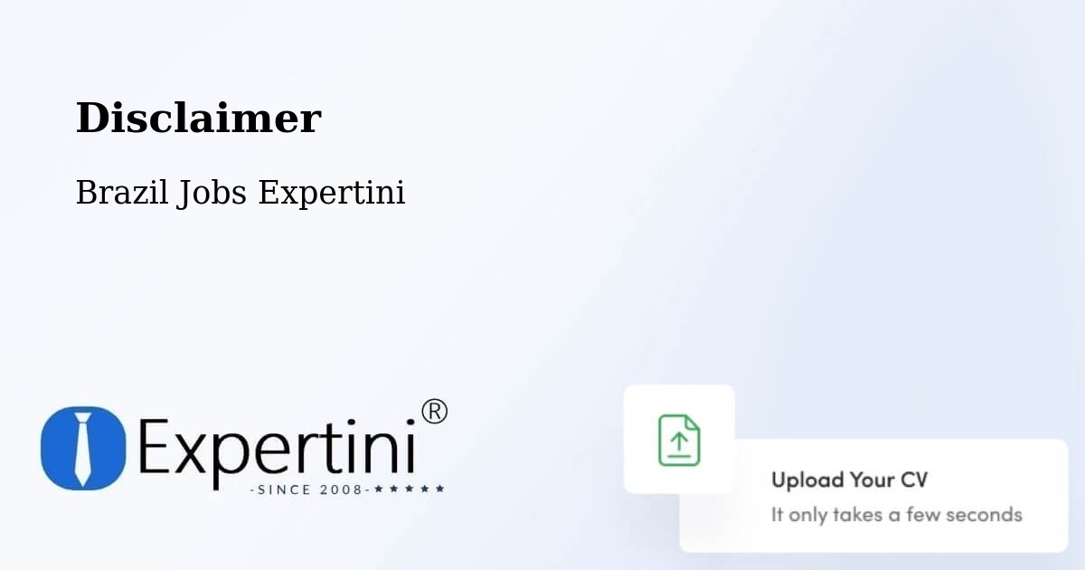 Disclaimer – Itápolis - Brazil Jobs Expertini