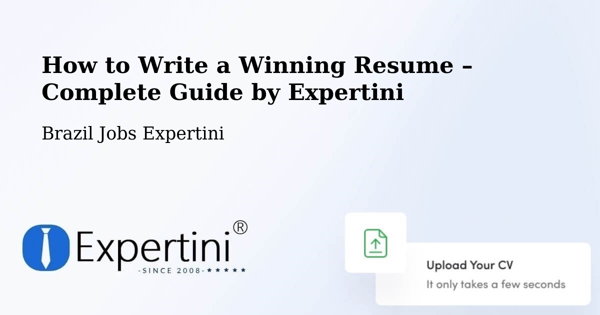 Resume Writing Guide for Job Seekers – Itápolis - Itápolis, Brazil Jobs Expertini